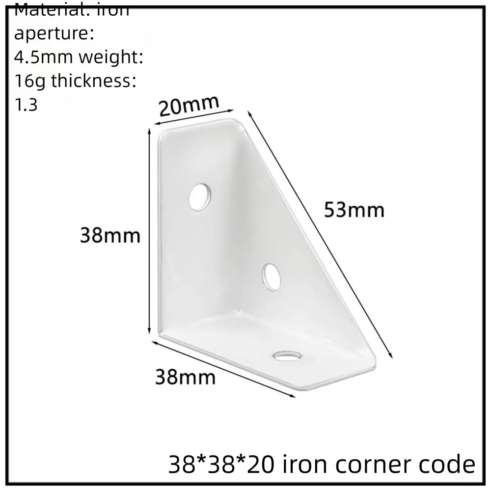 Stainless Steel Corner Bracket, 90-Degree Right Angle Connector, Reinforced L-Shaped Metal Corner Fixing Brace