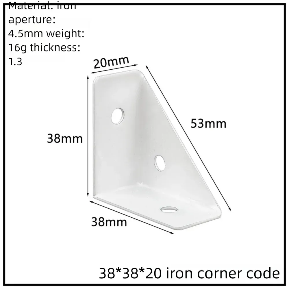 Stainless Steel Corner Bracket, 90-Degree Right Angle Connector, Reinforced L-Shaped Metal Corner Fixing Brace