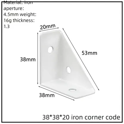 Stainless Steel Corner Bracket, 90-Degree Right Angle Connector, Reinforced L-Shaped Metal Corner Fixing Brace