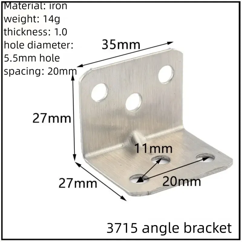 Stainless Steel Corner Bracket, 90-Degree Right Angle Connector, Reinforced L-Shaped Metal Corner Fixing Brace