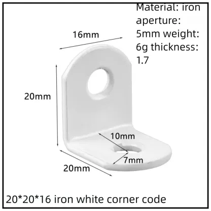 Stainless Steel Corner Bracket, 90-Degree Right Angle Connector, Reinforced L-Shaped Metal Corner Fixing Brace