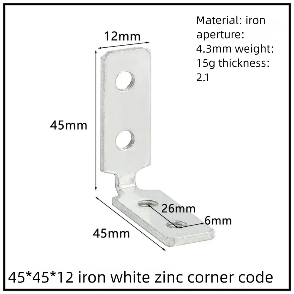 Stainless Steel Corner Bracket, 90-Degree Right Angle Connector, Reinforced L-Shaped Metal Corner Fixing Brace