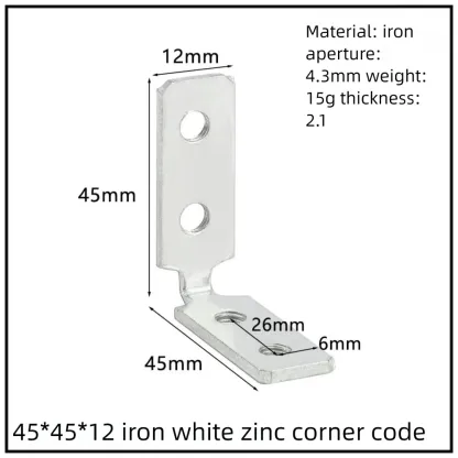 Stainless Steel Corner Bracket, 90-Degree Right Angle Connector, Reinforced L-Shaped Metal Corner Fixing Brace