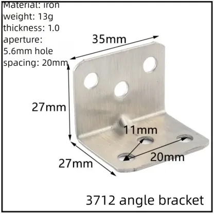 Stainless Steel Corner Bracket, 90-Degree Right Angle Connector, Reinforced L-Shaped Metal Corner Fixing Brace