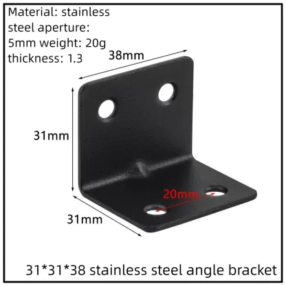 Stainless Steel Corner Bracket, 90-Degree Right Angle Connector, Reinforced L-Shaped Metal Corner Fixing Brace