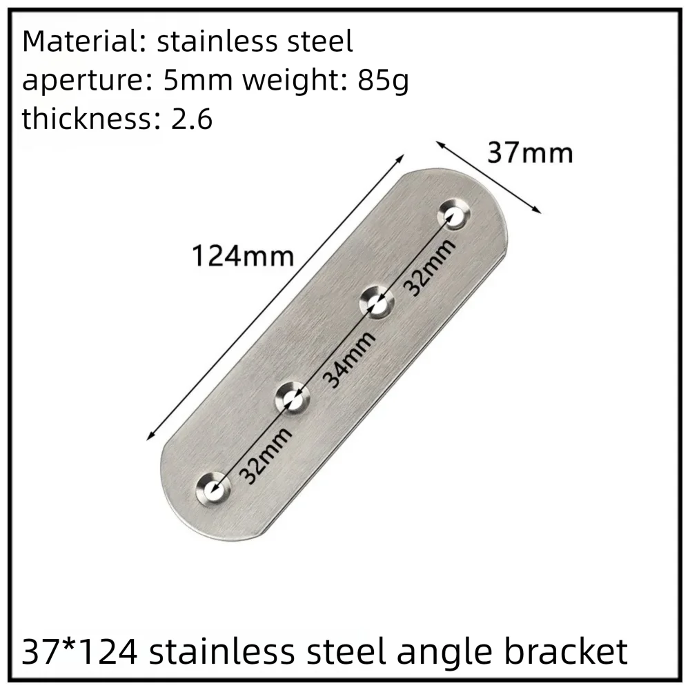 Stainless Steel Corner Bracket, 90-Degree Right Angle Connector, Reinforced L-Shaped Metal Corner Fixing Brace