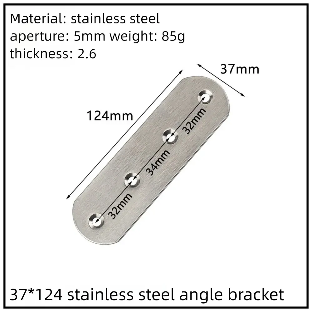 Stainless Steel Corner Bracket, 90-Degree Right Angle Connector, Reinforced L-Shaped Metal Corner Fixing Brace