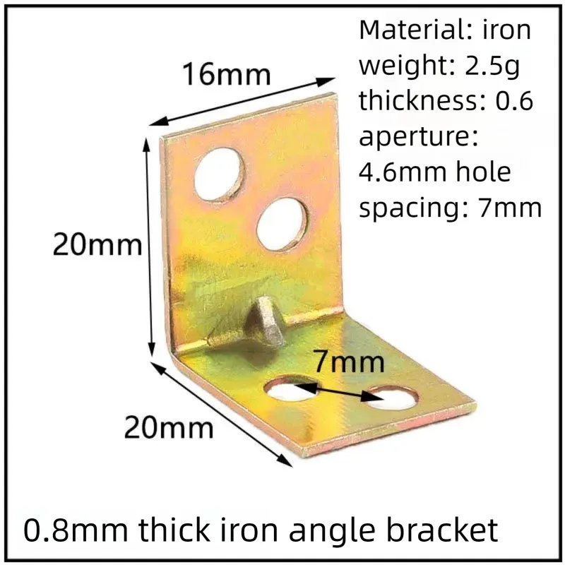 Stainless Steel Corner Bracket, 90-Degree Right Angle Connector, Reinforced L-Shaped Metal Corner Fixing Brace