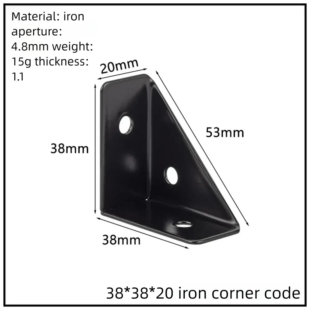 Stainless Steel Corner Bracket, 90-Degree Right Angle Connector, Reinforced L-Shaped Metal Corner Fixing Brace