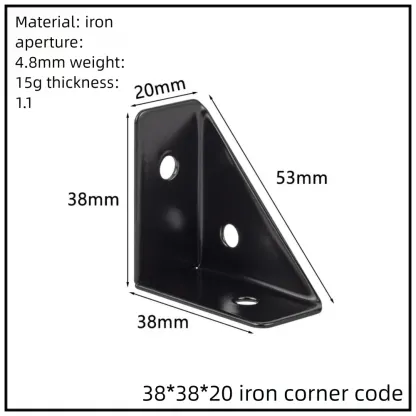 Stainless Steel Corner Bracket, 90-Degree Right Angle Connector, Reinforced L-Shaped Metal Corner Fixing Brace