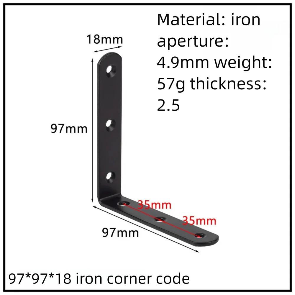 Stainless Steel Corner Bracket, 90-Degree Right Angle Connector, Reinforced L-Shaped Metal Corner Fixing Brace