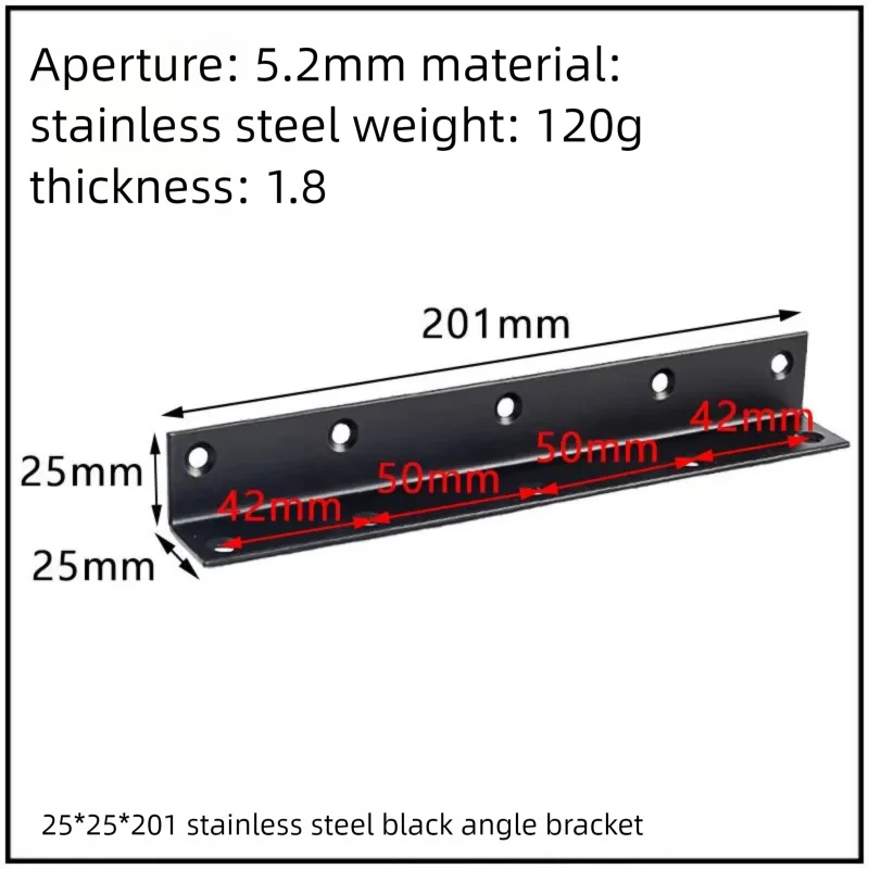 Stainless Steel Corner Bracket, 90-Degree Right Angle Connector, Reinforced L-Shaped Metal Corner Fixing Brace