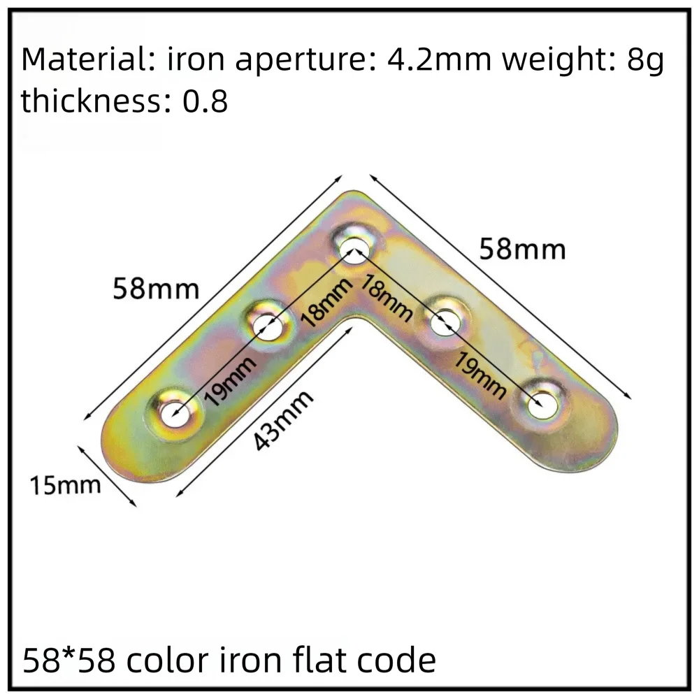 Stainless Steel Corner Bracket, 90-Degree Right Angle Connector, Reinforced L-Shaped Metal Corner Fixing Brace