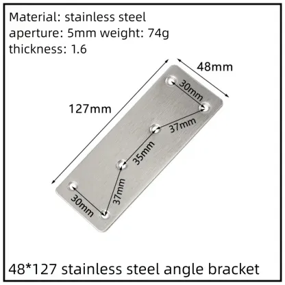 Stainless Steel Corner Bracket, 90-Degree Right Angle Connector, Reinforced L-Shaped Metal Corner Fixing Brace