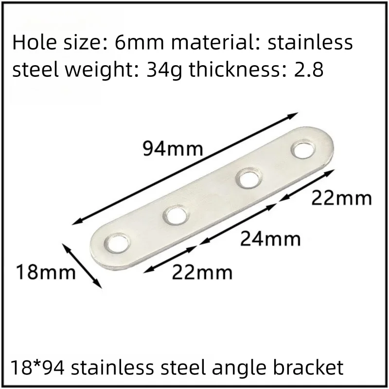 Stainless Steel Corner Bracket, 90-Degree Right Angle Connector, Reinforced L-Shaped Metal Corner Fixing Brace