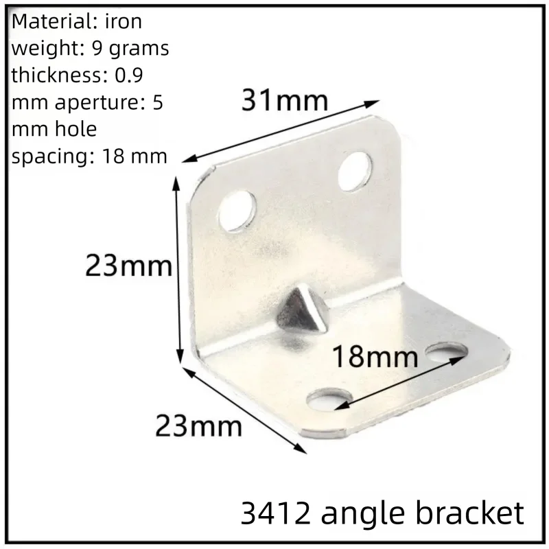 Stainless Steel Corner Bracket, 90-Degree Right Angle Connector, Reinforced L-Shaped Metal Corner Fixing Brace