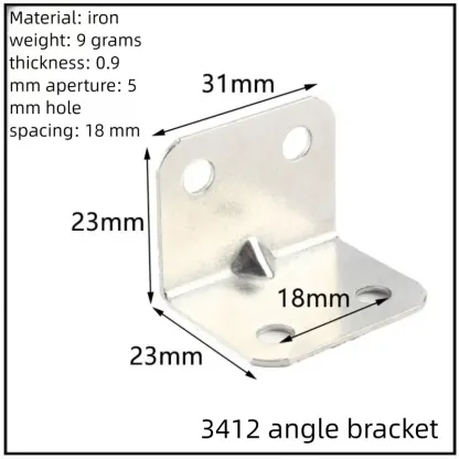 Stainless Steel Corner Bracket, 90-Degree Right Angle Connector, Reinforced L-Shaped Metal Corner Fixing Brace