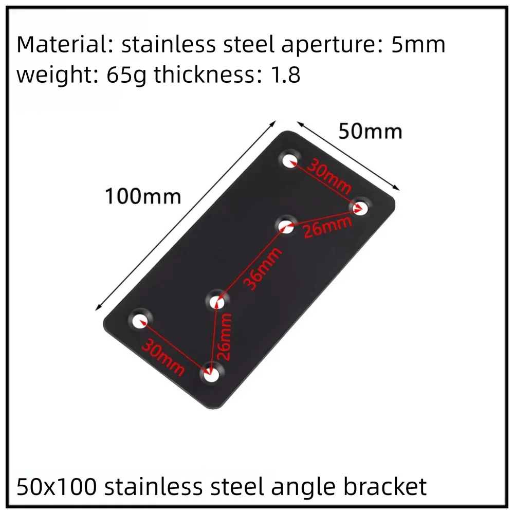 Stainless Steel Corner Bracket, 90-Degree Right Angle Connector, Reinforced L-Shaped Metal Corner Fixing Brace