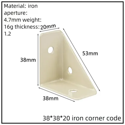 Stainless Steel Corner Bracket, 90-Degree Right Angle Connector, Reinforced L-Shaped Metal Corner Fixing Brace