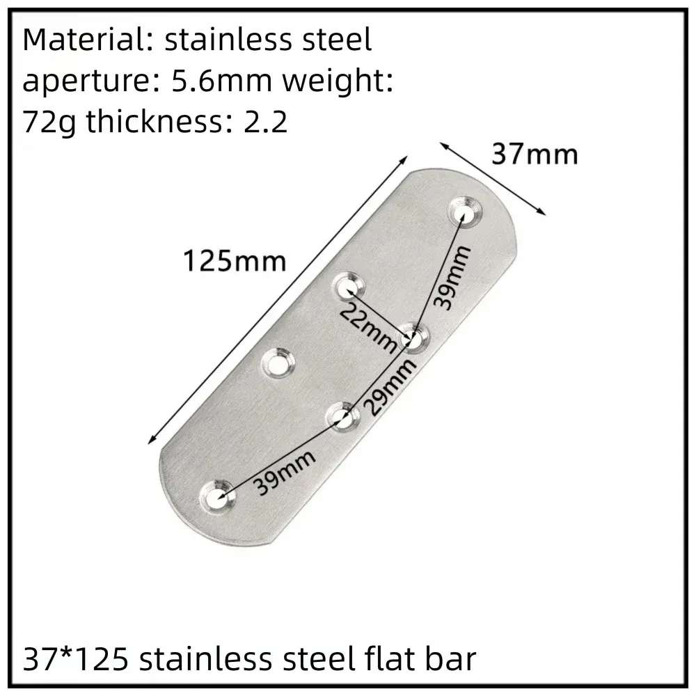 Stainless Steel Corner Bracket, 90-Degree Right Angle Connector, Reinforced L-Shaped Metal Corner Fixing Brace