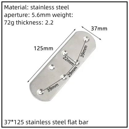 Stainless Steel Corner Bracket, 90-Degree Right Angle Connector, Reinforced L-Shaped Metal Corner Fixing Brace