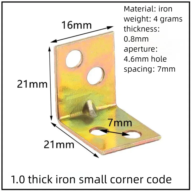Stainless Steel Corner Bracket, 90-Degree Right Angle Connector, Reinforced L-Shaped Metal Corner Fixing Brace