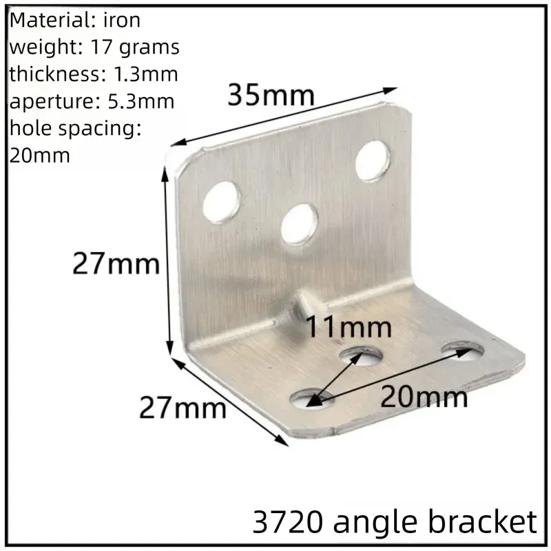 Stainless Steel Corner Bracket, 90-Degree Right Angle Connector, Reinforced L-Shaped Metal Corner Fixing Brace