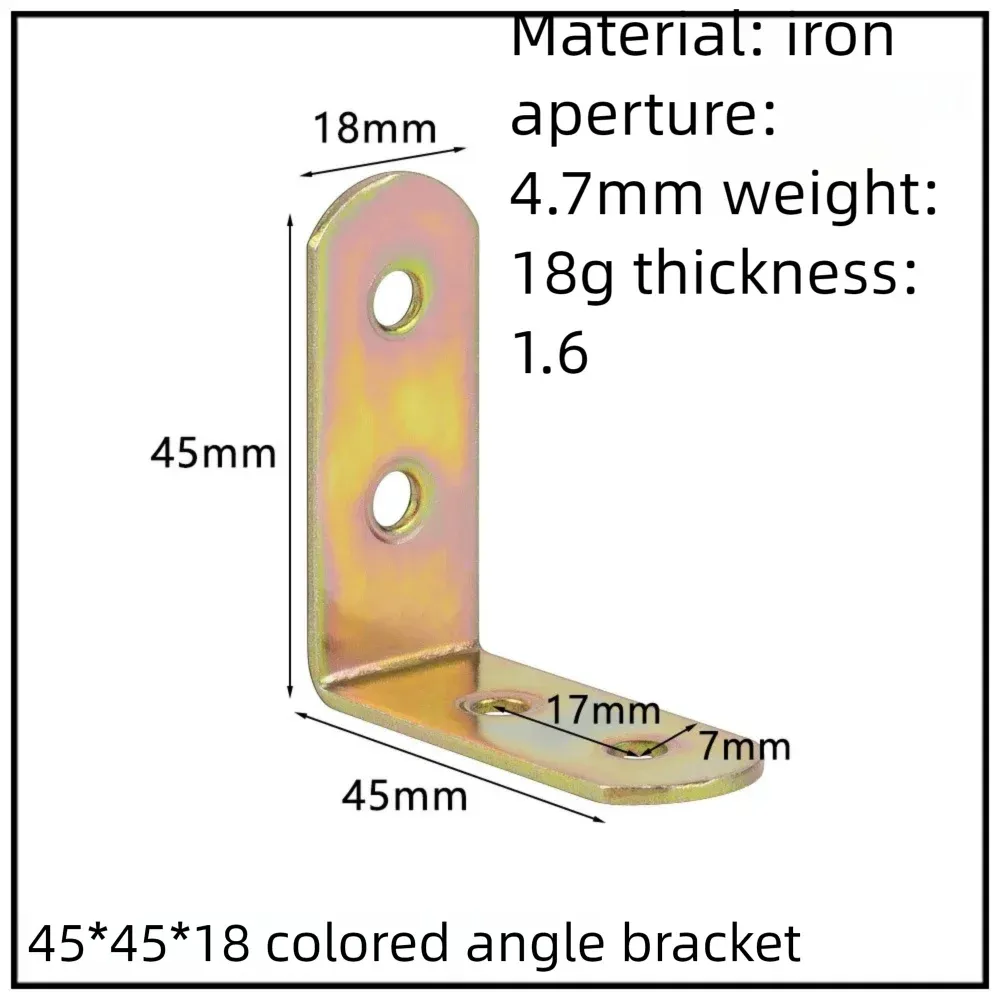 Stainless Steel Corner Bracket, 90-Degree Right Angle Connector, Reinforced L-Shaped Metal Corner Fixing Brace
