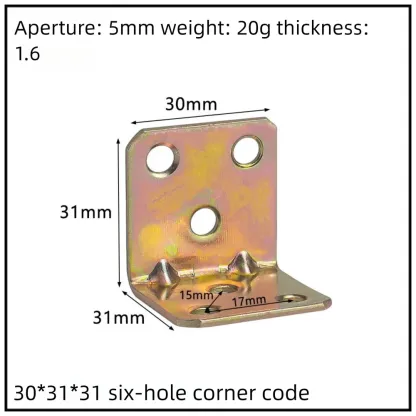Stainless Steel Corner Bracket, 90-Degree Right Angle Connector, Reinforced L-Shaped Metal Corner Fixing Brace