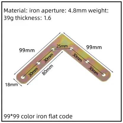 Stainless Steel Corner Bracket, 90-Degree Right Angle Connector, Reinforced L-Shaped Metal Corner Fixing Brace