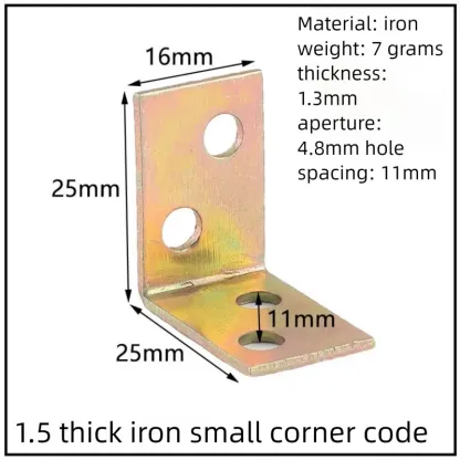 Stainless Steel Corner Bracket, 90-Degree Right Angle Connector, Reinforced L-Shaped Metal Corner Fixing Brace