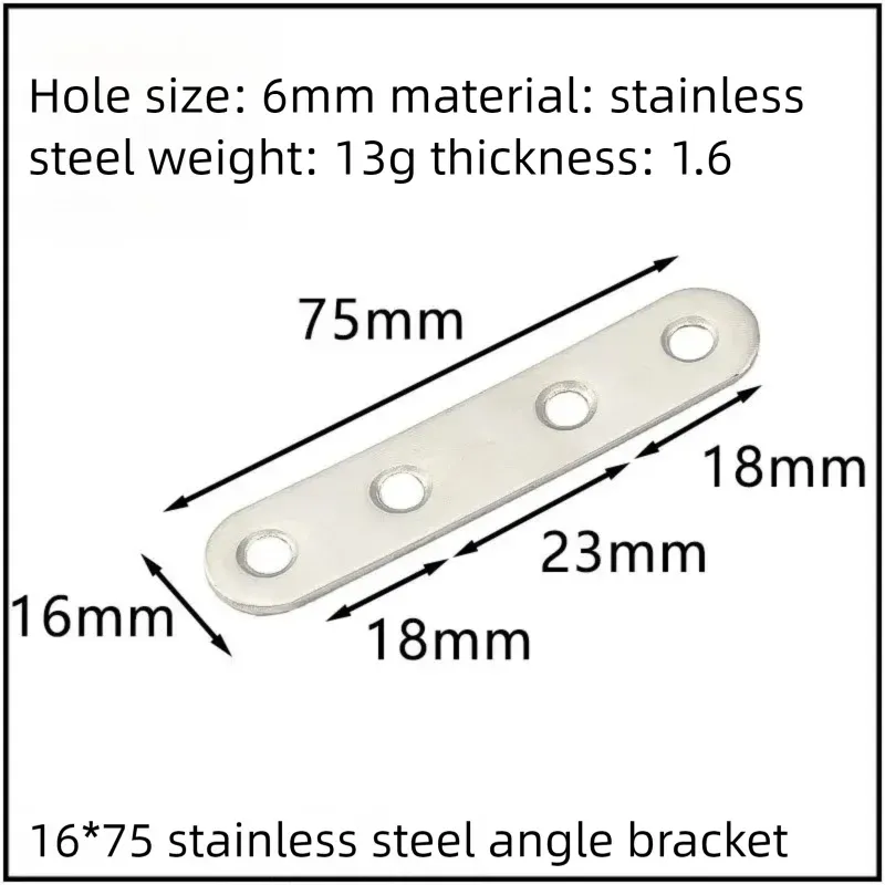 Stainless Steel Corner Bracket, 90-Degree Right Angle Connector, Reinforced L-Shaped Metal Corner Fixing Brace