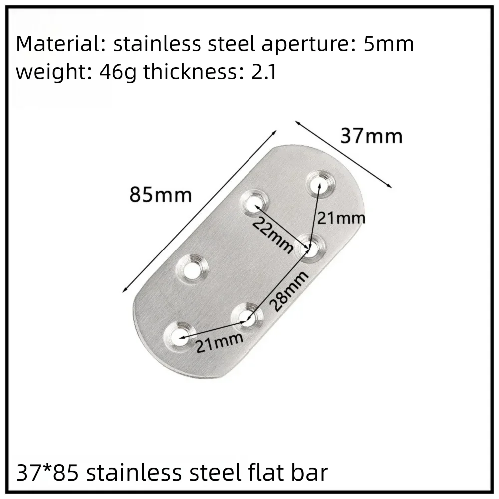 Stainless Steel Corner Bracket, 90-Degree Right Angle Connector, Reinforced L-Shaped Metal Corner Fixing Brace
