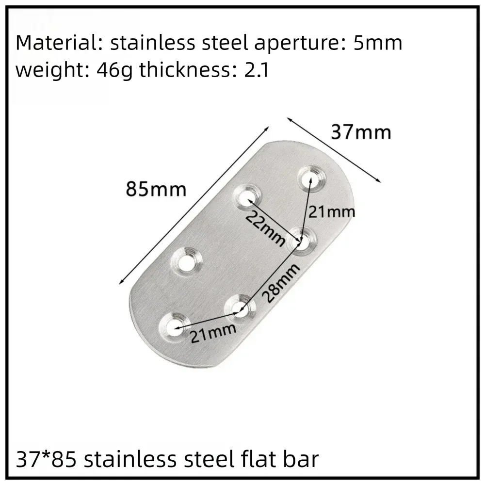 Stainless Steel Corner Bracket, 90-Degree Right Angle Connector, Reinforced L-Shaped Metal Corner Fixing Brace