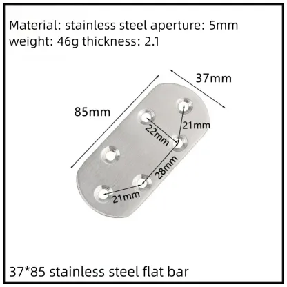 Stainless Steel Corner Bracket, 90-Degree Right Angle Connector, Reinforced L-Shaped Metal Corner Fixing Brace