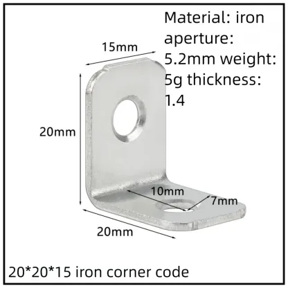Stainless Steel Corner Bracket, 90-Degree Right Angle Connector, Reinforced L-Shaped Metal Corner Fixing Brace