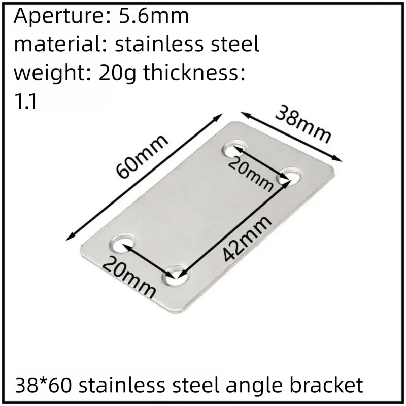 Stainless Steel Corner Bracket, 90-Degree Right Angle Connector, Reinforced L-Shaped Metal Corner Fixing Brace