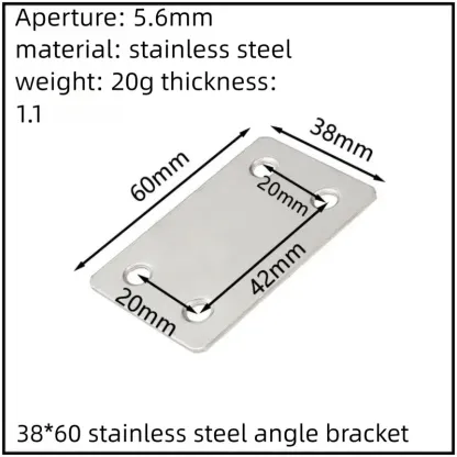 Stainless Steel Corner Bracket, 90-Degree Right Angle Connector, Reinforced L-Shaped Metal Corner Fixing Brace