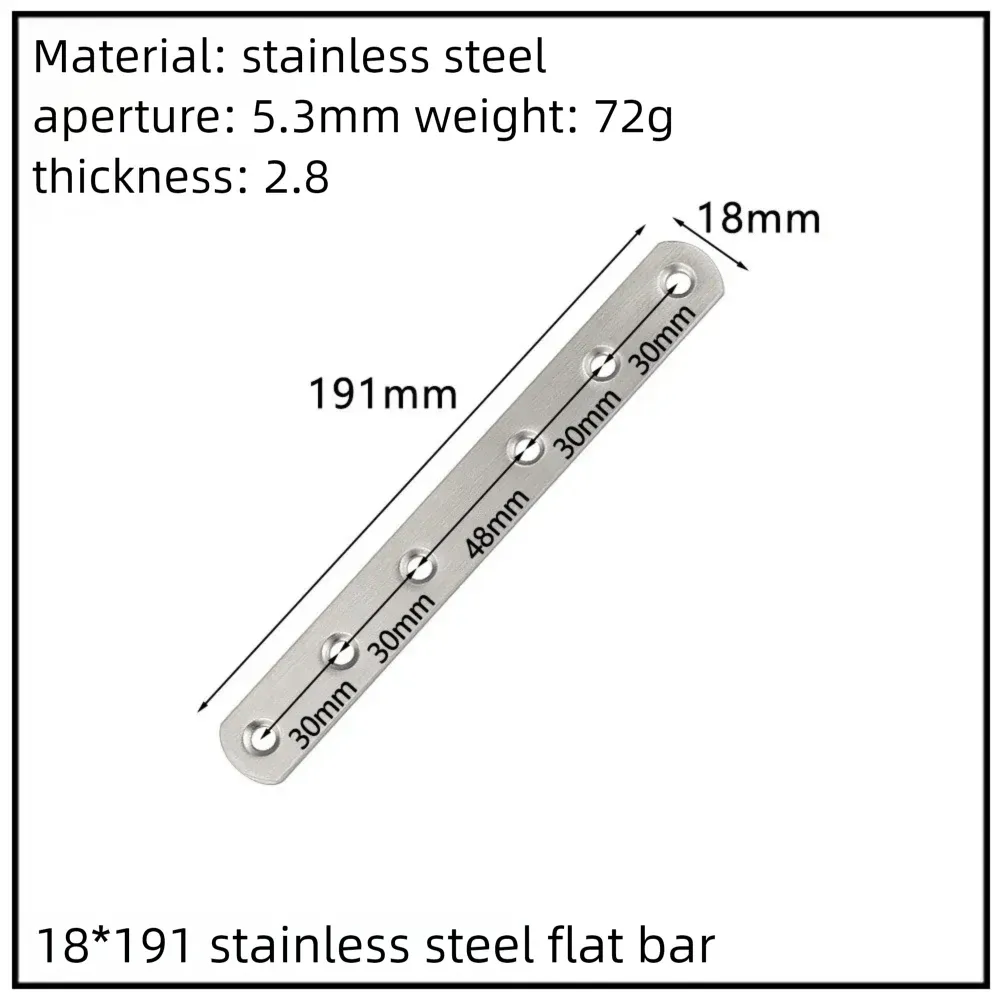 Stainless Steel Corner Bracket, 90-Degree Right Angle Connector, Reinforced L-Shaped Metal Corner Fixing Brace