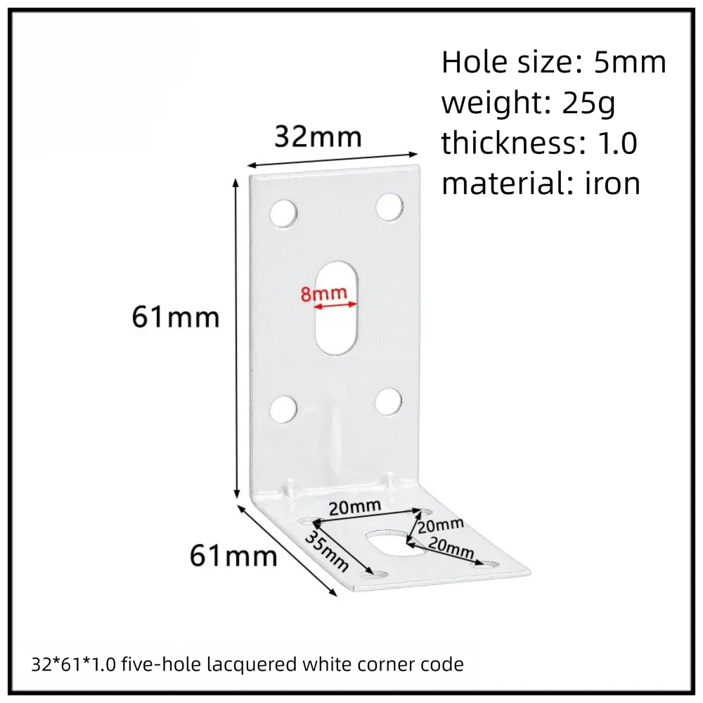 Stainless Steel Corner Bracket, 90-Degree Right Angle Connector, Reinforced L-Shaped Metal Corner Fixing Brace