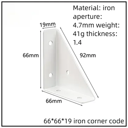 Stainless Steel Corner Bracket, 90-Degree Right Angle Connector, Reinforced L-Shaped Metal Corner Fixing Brace
