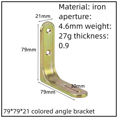 Stainless Steel Corner Bracket, 90-Degree Right Angle Connector, Reinforced L-Shaped Metal Corner Fixing Brace