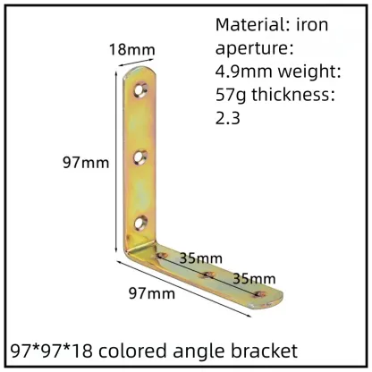 Stainless Steel Corner Bracket, 90-Degree Right Angle Connector, Reinforced L-Shaped Metal Corner Fixing Brace