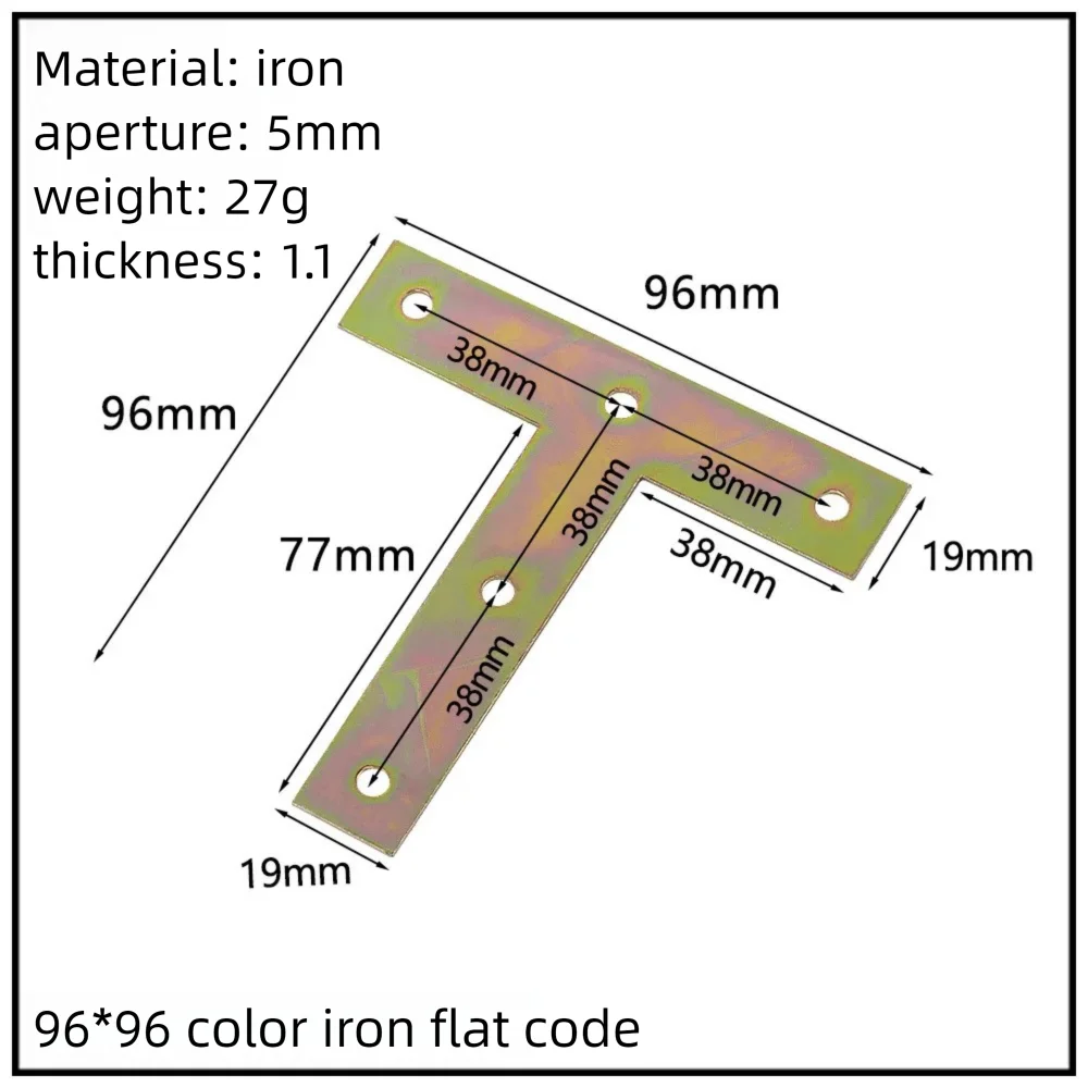 Stainless Steel Corner Bracket, 90-Degree Right Angle Connector, Reinforced L-Shaped Metal Corner Fixing Brace