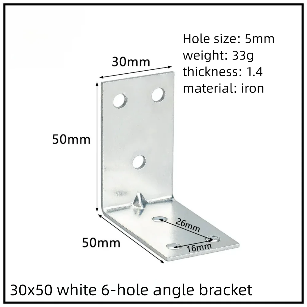 Stainless Steel Corner Bracket, 90-Degree Right Angle Connector, Reinforced L-Shaped Metal Corner Fixing Brace