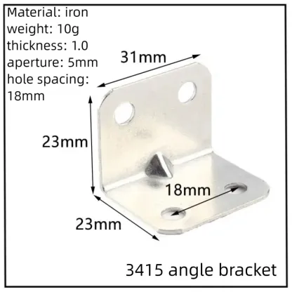 Stainless Steel Corner Bracket, 90-Degree Right Angle Connector, Reinforced L-Shaped Metal Corner Fixing Brace