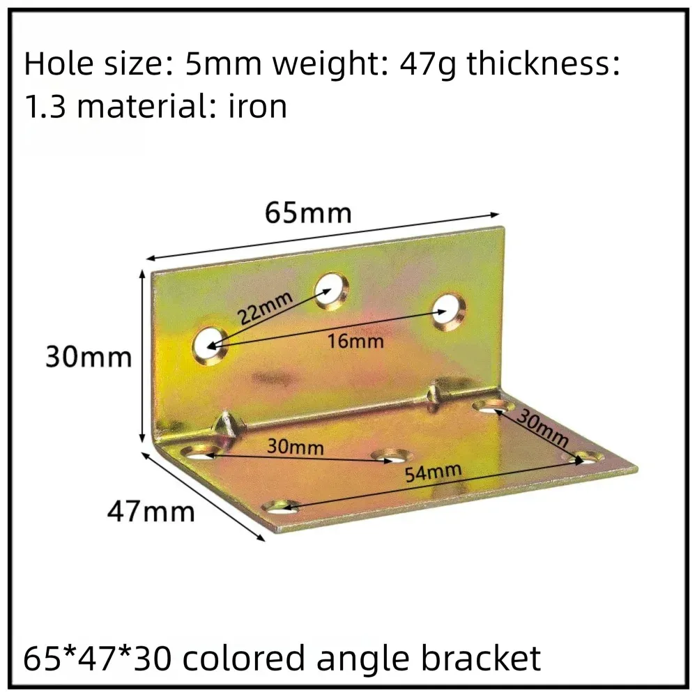 Stainless Steel Corner Bracket, 90-Degree Right Angle Connector, Reinforced L-Shaped Metal Corner Fixing Brace
