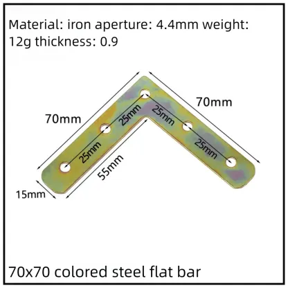 Stainless Steel Corner Bracket, 90-Degree Right Angle Connector, Reinforced L-Shaped Metal Corner Fixing Brace