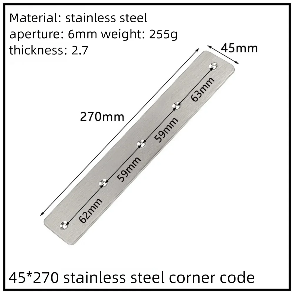 Stainless Steel Corner Bracket, 90-Degree Right Angle Connector, Reinforced L-Shaped Metal Corner Fixing Brace