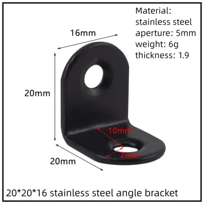 Stainless Steel Corner Bracket, 90-Degree Right Angle Connector, Reinforced L-Shaped Metal Corner Fixing Brace